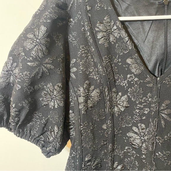 Cato Collection Limited Edition Sz L Elegant Black Floral Dress - Picture 3 of 5